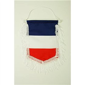 AZ FLAG - Fanion France Pour Décoration Voiture Avec Cordelettes - Mini Drapeau Français - 13x10 cm