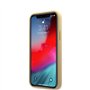 Guess GUHCP12SPUILGLG Iridescent Love Script Coque de Protection pour iPhone 12 Mini 5,4" Doré