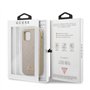 Guess GUHCP12SPUILGLG Iridescent Love Script Coque de Protection pour iPhone 12 Mini 5,4" Doré