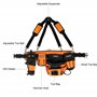 Todeco Ceinture porte Outils, Sacoche à Outils avec Baudrier réglable, Ceinture Bricolage magnétique, Ceinture Outils pour La Fi