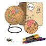 KD89 Horotec MSA01.020-C - Assortiment de 10 Tournevis d'horloger Swiss-Made en Aluminium éloxé et tête en Pom, sur Socle Rotati