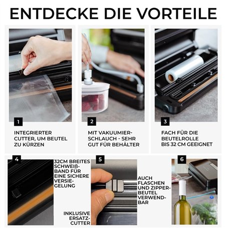 LUMEA LIFE Couteaux électriques en acier inoxydable