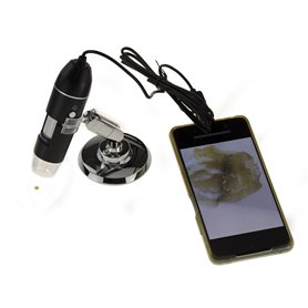 KALEA-INFORMATIQUE Microscope Digital pour PC Mac ou Smartphone grossissement 1 à 1600 Fois. avec éclairage et Enregistrement Ph