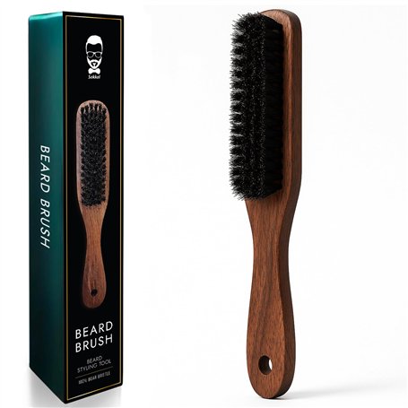 Brosse à Barbe en Poils de Sanglier – Sakkal | Brosse Démêlante