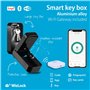 Smart KeyBox - Boîte à clés connectée en Fonte d'aluminium Noire - Passerelle Bluetooth/Wi-FI 2,4 GHz ajoutée - App Tuya - Accès