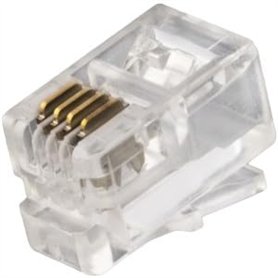 AЕRZETIX - C21517 - Lot de 10 connecteurs à sertir RJ9 4P4C à 4 pins pour combiné/câble téléphonique - fiche/prise modulaire - m