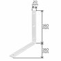 Alberts 333270 Équerre de poutre | étroite | plastifiée blanche | 160 x 160 x 20 mm
