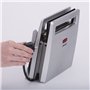 Cloer 6219 Appareil à Croque-Monsieur, 900 W pour 2 toasts divisés en diagonale, Message optique de fin de Cuisson, Argenté