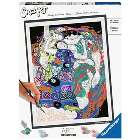 Ravensburger – CreArt Grand Format 30x40 cm – Klimt – Tableau Les Vierges – Art Collection – Loisir créatif – Peinture par numér