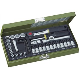 Proxxon 23080 Jeu de clés à douille 36 pièces 1/4" (Import Allemagne)