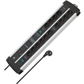 Brennenstuhl Premium Protect-Line Bloc multiprise 14 Prises avec 2 interrupteurs et Protection Contre Les surtensions (câble de