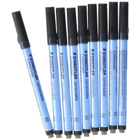 Staedtler Lumocolor Correctable 305 - Feutre Non Permanent Effaçable À Sec Pointe Moyenne 1 Mm Noir