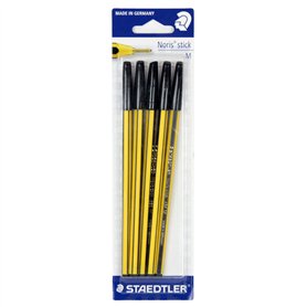 STAEDTLER Lot de 5 stylos à bille Noris Stick Noir 5 pièces