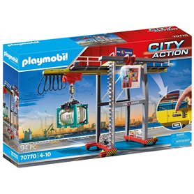 Playmobil 70770 Portique de Chargement pour conteneur- City Action- Le Cargo- portique Chargement