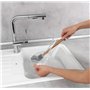 WENKO Brosse de lavage en silicone avec tête souple Hollie, brosse à bouteilles hygiénique avec tête de brosse souple lavable en