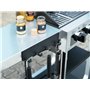 WENKO Barre à Crochets magnétique Ima Noire, Accessoire Black Outdoor Kitchen, 4 Crochets pour Suspendre torchons & ustensiles, 