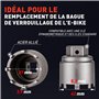 Wenko Stand Rivalta Allegre Ensemble WC Autoportant avec Brosse WC Et Porte-Rouleaux de Rechange en Bambou, Rotin Et Acier Laqué