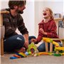 HABA 302056 - Kullerbü Toboggan a Billes Ding Dong - Jeu de balles en bois et en plastique de 38 pièces avec des courbes prononc