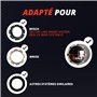 HMF 6810 Lot de 5 roulettes pour sols durs pour chaise de bureau avec fonction de freinage Noir 11 mm