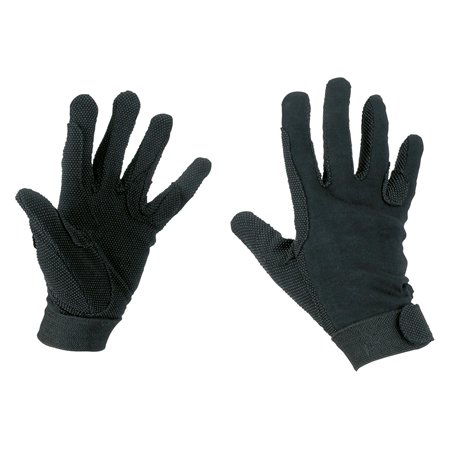 Kerbl Mixte Reithandschuhe Kerbl Gants d Equitation en Coton Jersey pour Cheval Noir Taille S