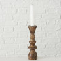 Boltze Casconda 2008576 Lot de 2 bougeoirs en Bois Style bohème