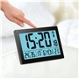 infactory Horloge Radio-pilotée XL avec Thermo-hygromètre et capteur extérieu...
