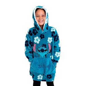 Sweat à Capuche Oversize Cozy Disney Lilo & Stitch pour Filles - Sweat surdimensionné Moelleux pour Le Plafond Bleu