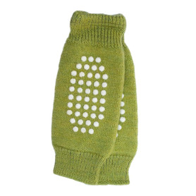 Cerf naturel - Protection de crabe - 100 % laine (kbT) avec stoppeurs (maigrün)