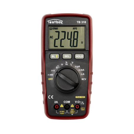 Testboy 318 Multimètre numérique pour installations photovoltaïques (tension continue jusqu'à 1500 V
