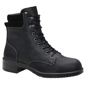 ELTEN NIKOLA Black Mid ESD S2 Chaussures de sécurité pour femme en cuir avec embout en acier léger et élégant Noir Pointure 39