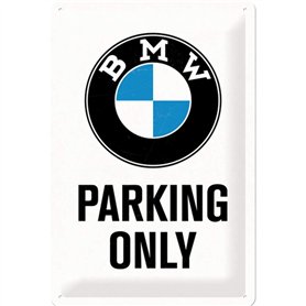 Nostalgic art 22241 bMW parking only blanc 20 x 30 cm