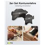goobay 61668 Lot de 2 jauges de contour avec bloqueur Idéal pour les mesures de contour/de forme précises dans la fabrication/l'