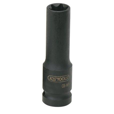 KS Tools 515.1053 - Douille longue à chocs TORX® 1/2" - E12 - En Chrome Molybdène - Uniquement pour utilisation à chocs