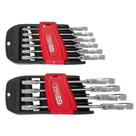 KS TOOLS - 503.4850 - Jeu 10 clés mixtes à cliquet tête inclinable 180° et verrouillage GEARplus - 8-10 - 11-12 - 13-14 - 16-17