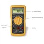 Hama Multimètre Numérique CAT III 300 V – Testeur Électrique, Ohmmètre, Mesure La Tension CA/CC, Courant CA/CC, Résistance, Cont