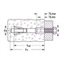 fischer - Cheville béton cellulaire FPX M8-I/Boîte de 25 Gris