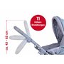 Knorr Toys 90930 Poussette pour poupée Boonk Bleu foncé 59 x 42 x 80 cm