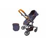Knorr Toys 90930 Poussette pour poupée Boonk Bleu foncé 59 x 42 x 80 cm