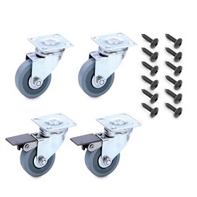 Palmer CAB CASTORS - Jeu de 4 roulettes avec vis de fixation