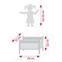 Relaxdays Paillasson fibres de coco étroit WELCOME tapis de sol porte entrée essuie-pieds dessous antidérapant caoutchouc PVC in