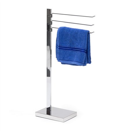 Relaxdays Porte-serviettes chromé