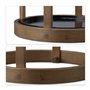 Relaxdays Porte-parapluies rond en bambou design naturel élégant support bois métal HxlxP: 45 x 20,5 x 20,5 cm, marron