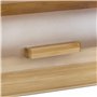 Relaxdays Boîte à pain bambou tiroir coulissant maison campagne 38 cm viennoiserie nature HxlxP: 19 x 38 x 26 cm, en bois, natur