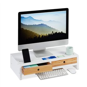 Relaxdays Support moniteur bambou