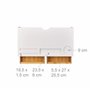 Relaxdays Support moniteur bambou, Rehausseur écran 2 tiroirs compartiments, Support HLP 14 x 60 x 30 cm, blanc/nature
