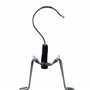 relaxdays Cintre pour Pantalon et Jupe, Lot de 5, Bois de Lotus, revêtement en Velours, antiglisse, L : 25 cm, Noir