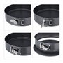 Relaxdays Lot moules charnière, 7 Plats Ronds, diamètre: 14/16/18/20/24/26/28 cm, inoxydables, antiadhésifs, Anthracite