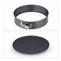 Relaxdays Lot moules à charnière, 8 Plats, diamètre: 14/16/18/20/22/24/26/28 cm, inoxydables, antiadhésifs, Anthracite