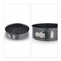 Relaxdays Lot moules à charnière, 8 Plats, diamètre: 14/16/18/20/22/24/26/28 cm, inoxydables, antiadhésifs, Anthracite
