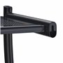 Relaxdays Porte-Serviettes Mural, HxLxP: 44 x 56,5 x 23 cm, Tablette & 3 Barres, Support Serviettes Salle de Bain, Noir